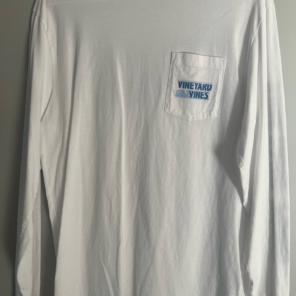 Vineyard Vines White Long Sleeve Tee Casual Comfort